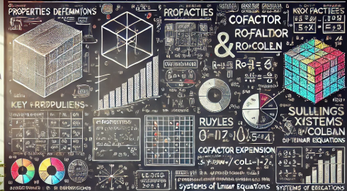 Determinantes, propiedades, reglas y aplicaciones 